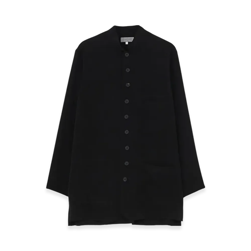 Yohji Yamamoto POUR HOMME Ta Tuxedo Stand Collar Shirt Jacket "Black"