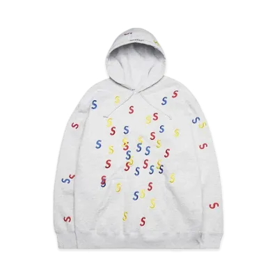 Supreme Embroidered S Hooded Sweatshirt "Grey"