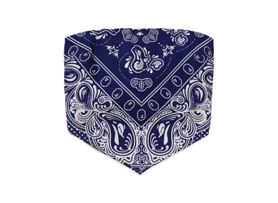 A BATHING APE Women's Paisley Pattern Bandana Scarf Top "Navy"