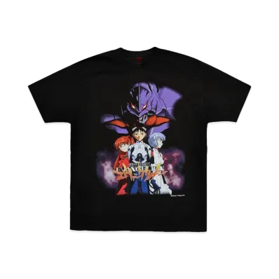Geeks Rule 15 Silkscreen Printing × Neon Genesis Evangelion T-Shirt "Black"