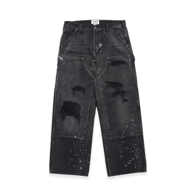 BEAMS x BOW WOW Duck Painter Pants Hard Aged "Black"
