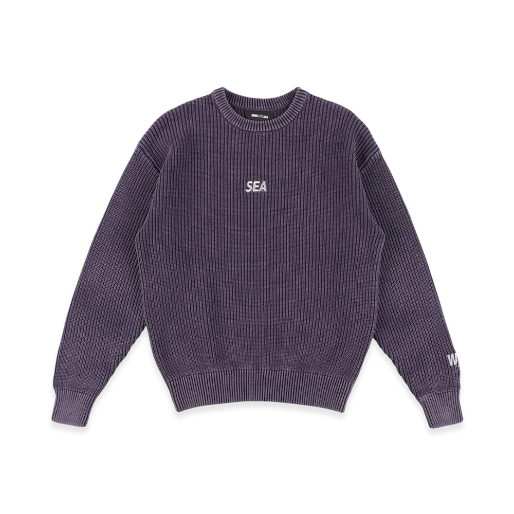 WIND AND SEA Pigment Cotton Knit "Purple"