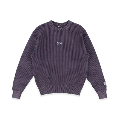 WIND AND SEA Pigment Cotton Knit "Purple"