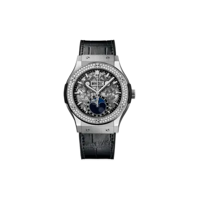 HUBLOT Classic Fusion Aerofusion Moonphase Titanium Diamonds 45mm