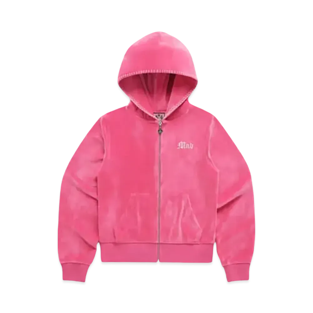 Madhappy x Juicy Couture Bling Velour Zip Up "Hot Pink"