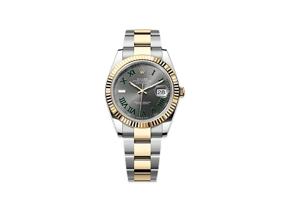 ROLEX Lady-Datejust Oystersteel & White Gold Diamonds "Grey"