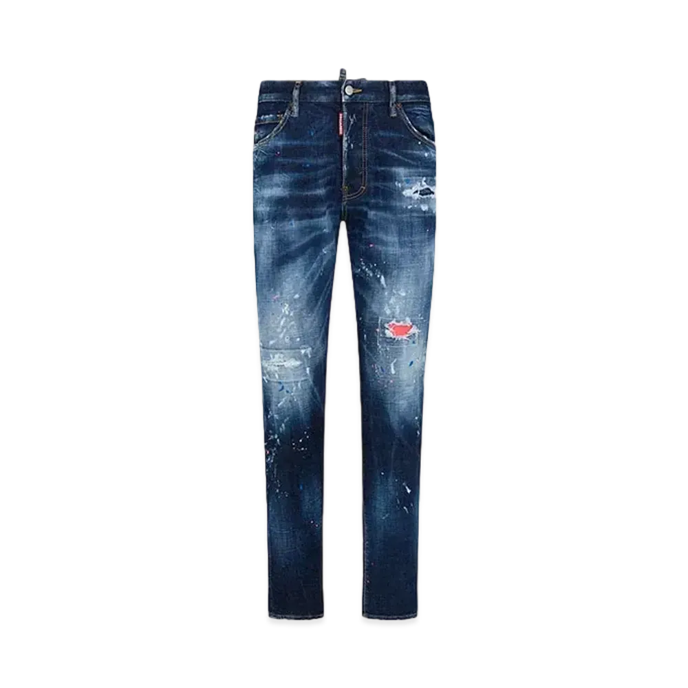 Dsquared2 Dark Neon Splash Wash Cool Guy Jeans "Navy"