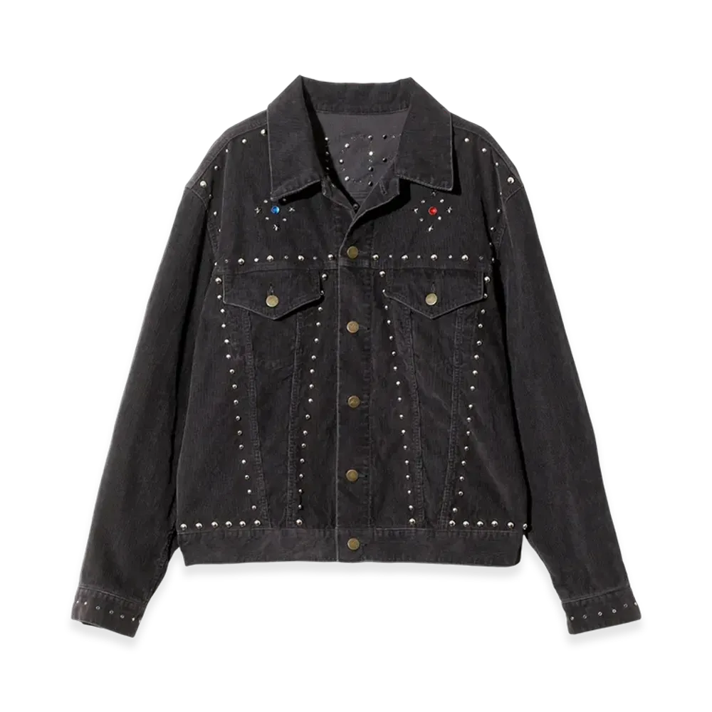 NEEDLES Studded Jean Jacket - 14W Corduroy "Black"