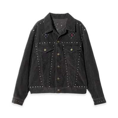 NEEDLES Studded Jean Jacket - 14W Corduroy "Black"