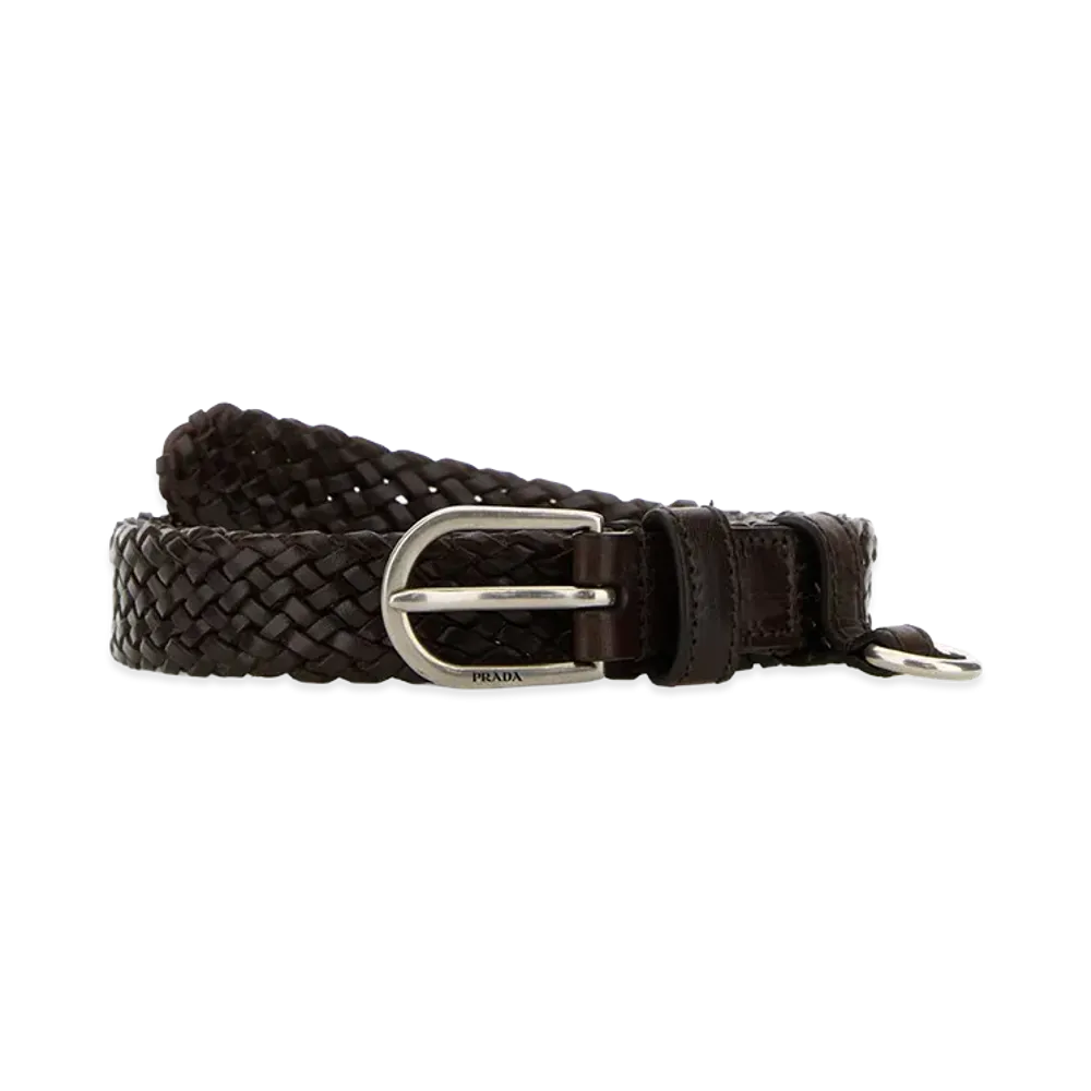 PRADA Women's Leather Belt "Brown"