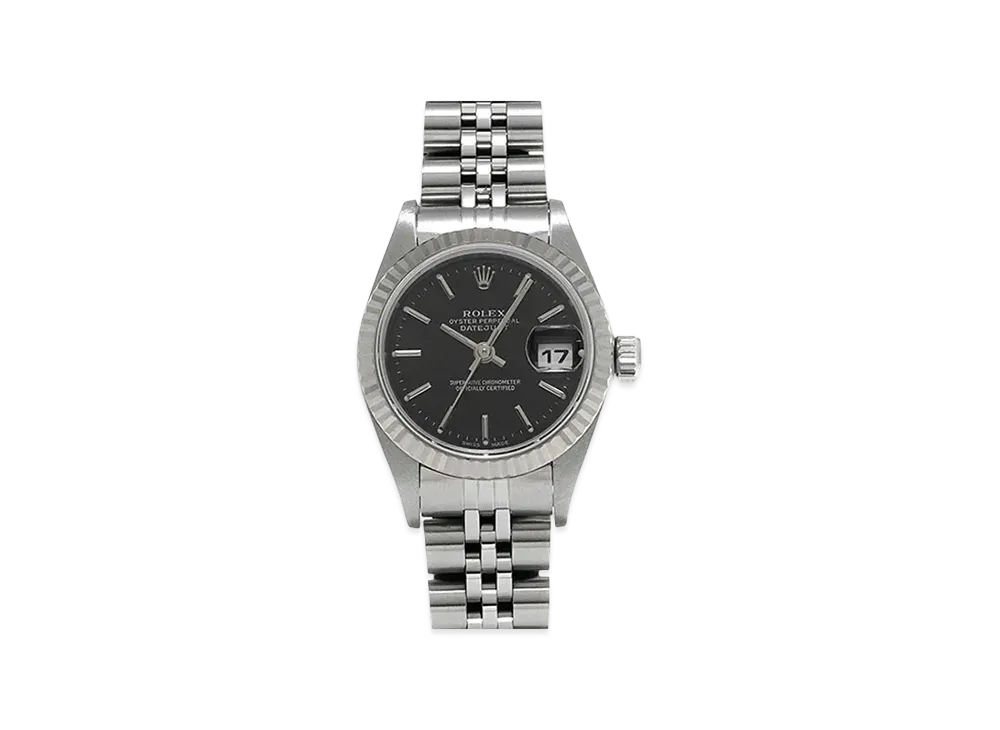 ROLEX Lady-Datejust "Black/Stainless Steel/White Gold"