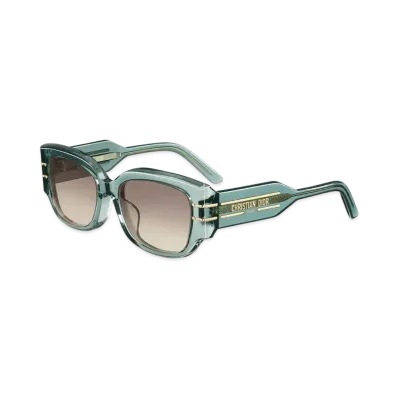 Dior DiorSignature S13F Rectangular Sunglasses "Transparent Sea Green"