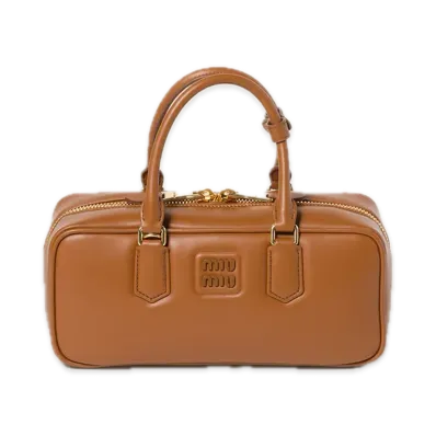MIU MIU Arcadie Leather Bag "Cognac"
