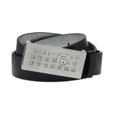 MM6 Maison Margiela Women's Belt "Black/Metallic"
