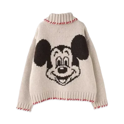 Ron Herman RH Vintage Mickey / Cowichan Knit "Ivory"