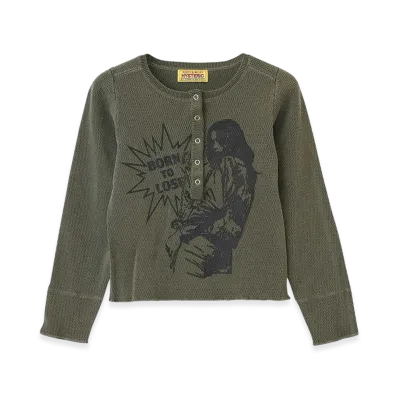 HYSTERIC GLAMOUR Born To Lose Pullover "Khaki"