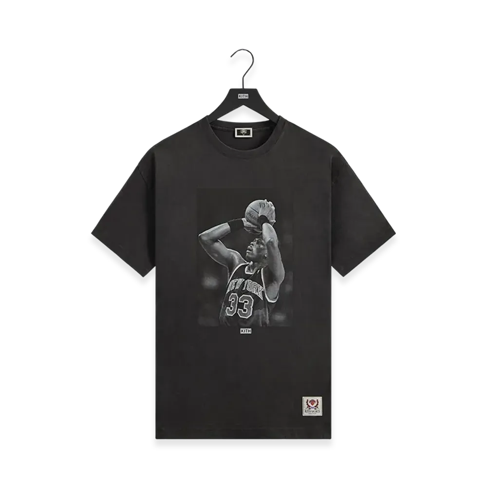 Kith x the New York Knicks Patrick Ewing Vintage Tee "Black"