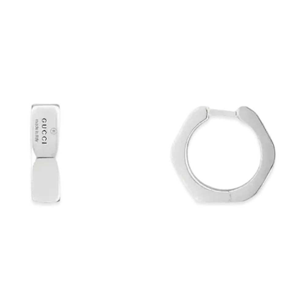 GUCCI Trademark Earrings "Silver"