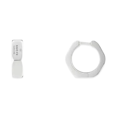 GUCCI Trademark Earrings "Silver"