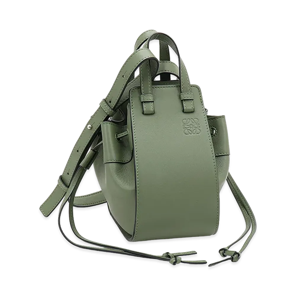 LOEWE Women's Hammock Drawstring Mini Bag Handbag (with shoulder strap) "Avocado Green"