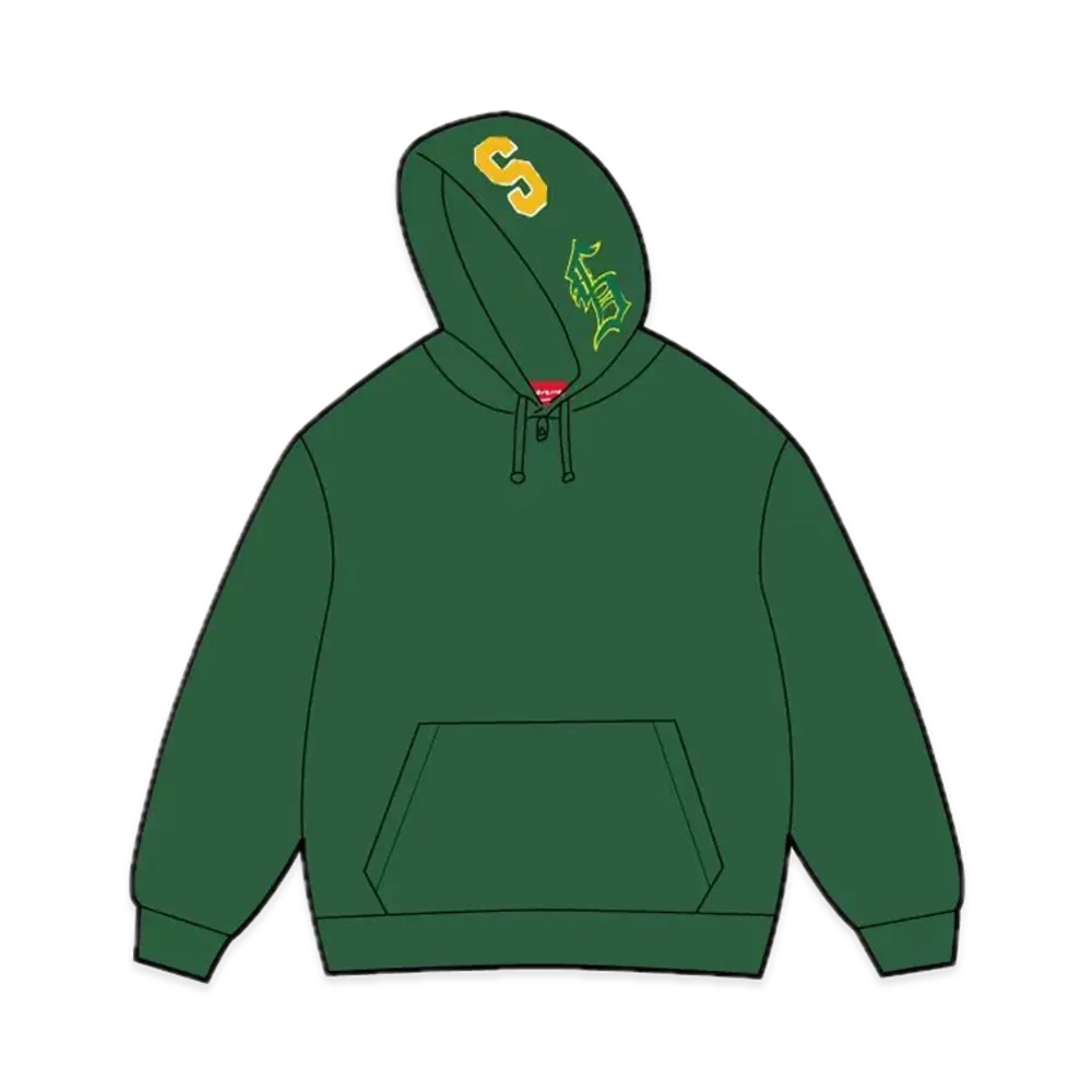 Supreme Multi S Logo Hooded Sweatshirt "Green"