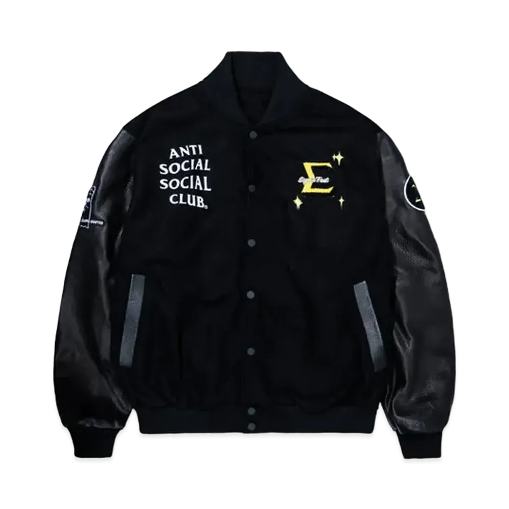 ANTI SOCIAL SOCIAL CLUB Letterman Jacket "Black"