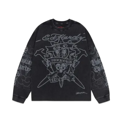 Unknown London Dagger Waffle Tee "Black"