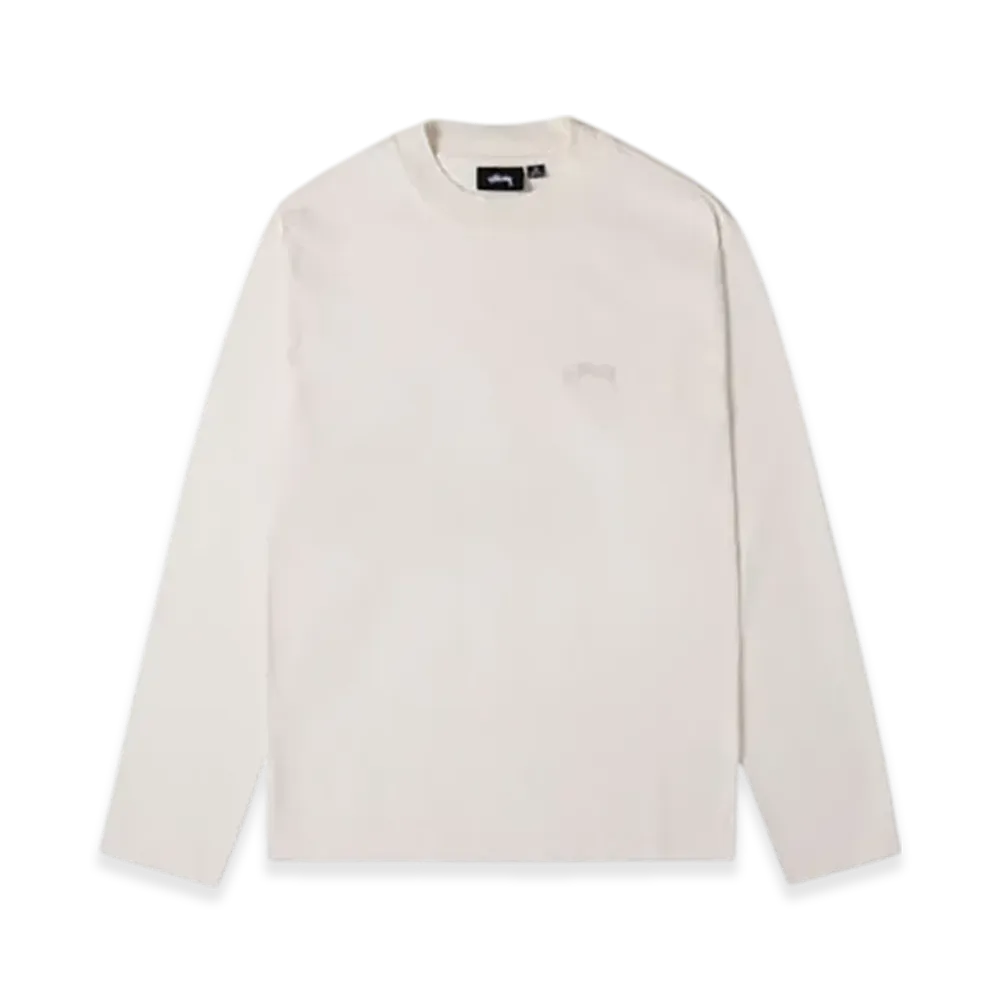 Stussy Dyed LS Mock Neck Tee "White"
