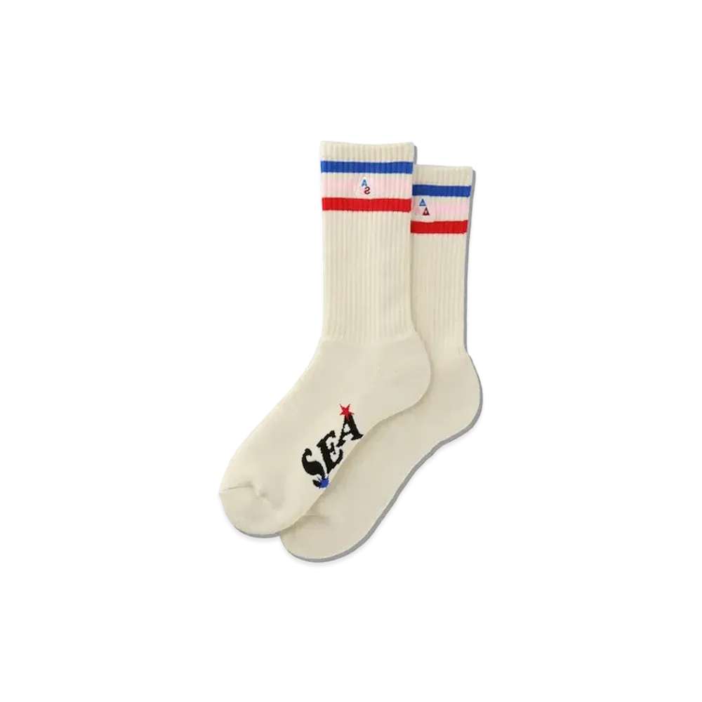 WIND AND SEA x HUF Crew Socks "White"