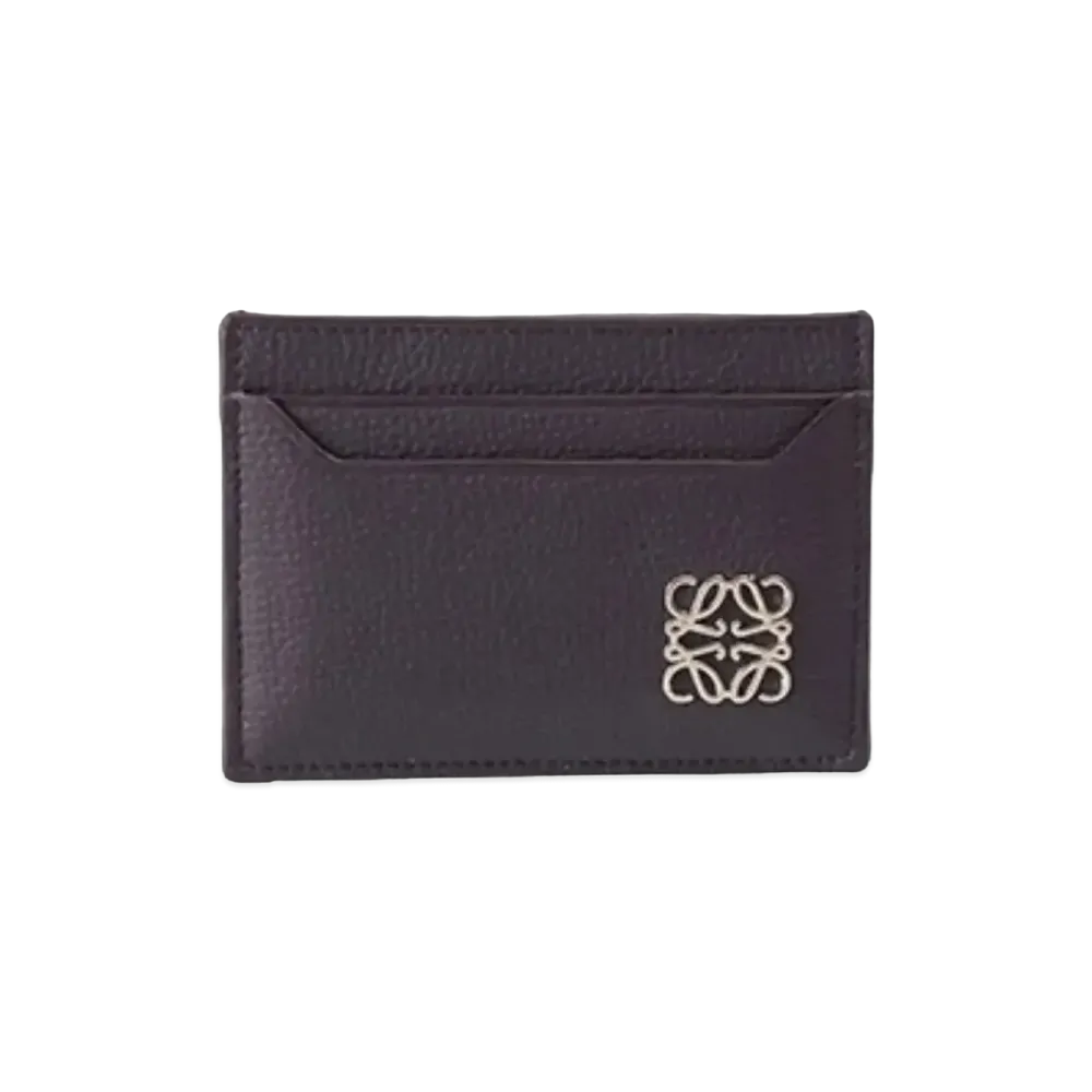 LOEWE Anagram Plain Card Holder Pebble Grain Calf "Deep Ovazine"