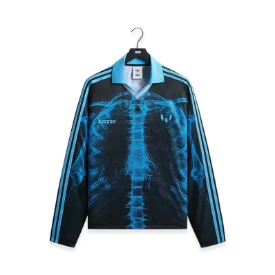 Kith x Lionel Messi x adidas Football Skeleton Goalkeeper Long Sleeve Tee "Black/Blue"