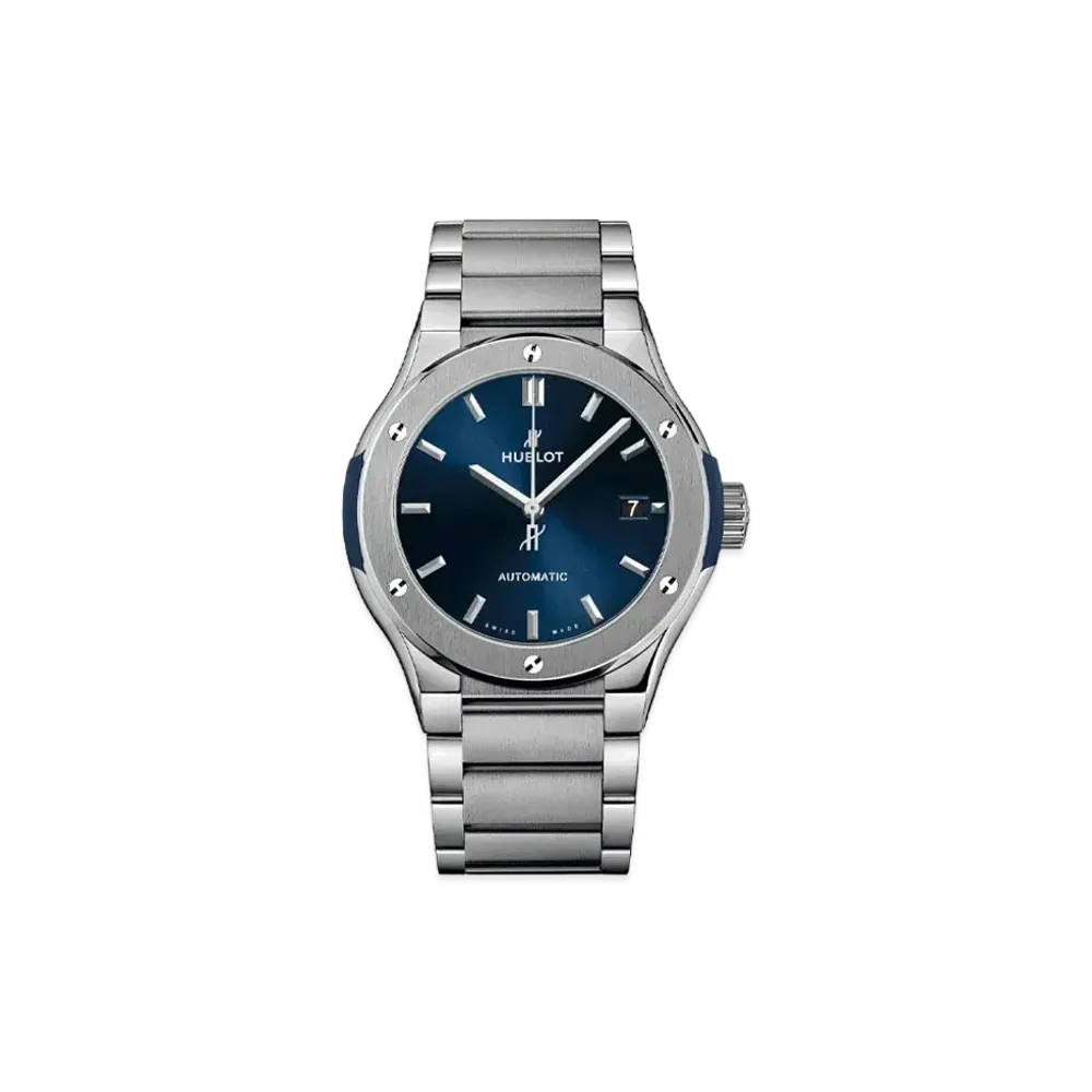 HUBLOT Classic Fusion Blue Titanium Bracelet 38mm