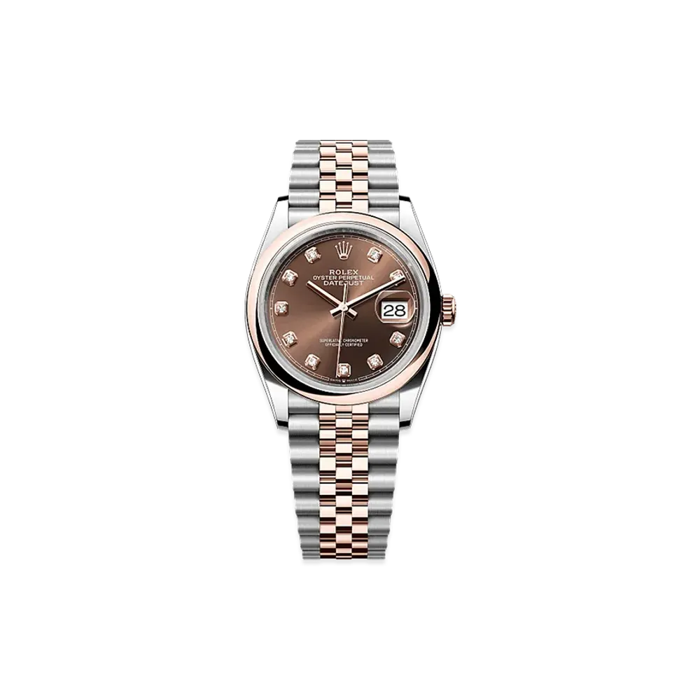 ROLEX Datejust 36 Oystersteel & Everose Gold "Chocolate"