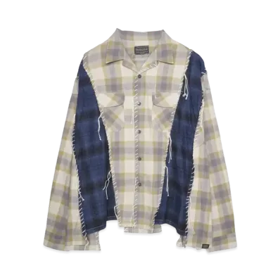 PENDLETON x DISCOVEREDLOOPING WIDE SHIRT "BLUE"