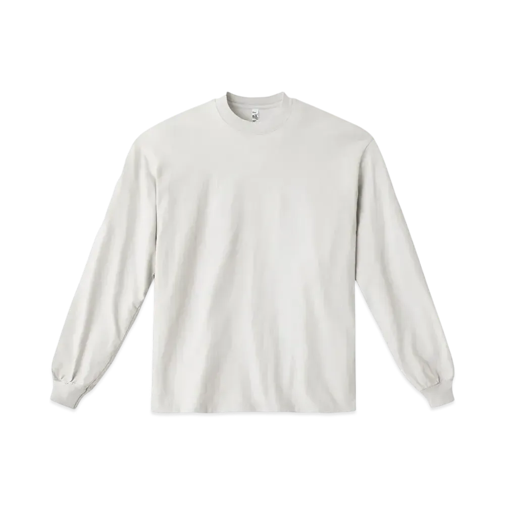 Los Angeles Apparel 6.5oz Long Sleeve Garment Dye Crew Neck T-Shirt "Cement"