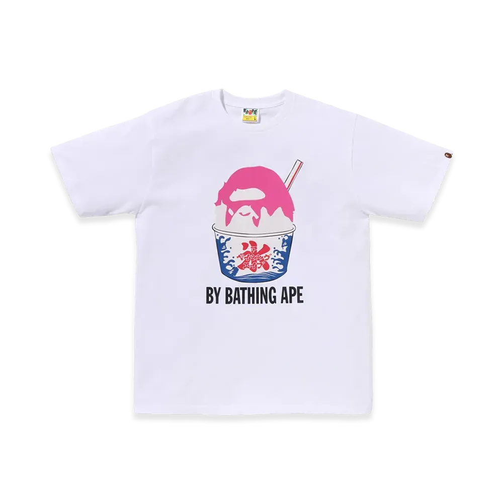 A BATHING APE Shave Ice by Bathing Ape Tee "White/Pink"
