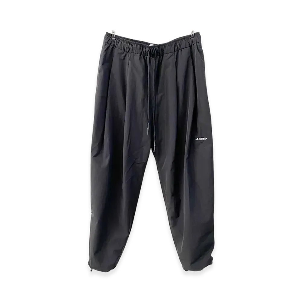 ALOUND Twotuck Tapered Nylon Pants "Black"