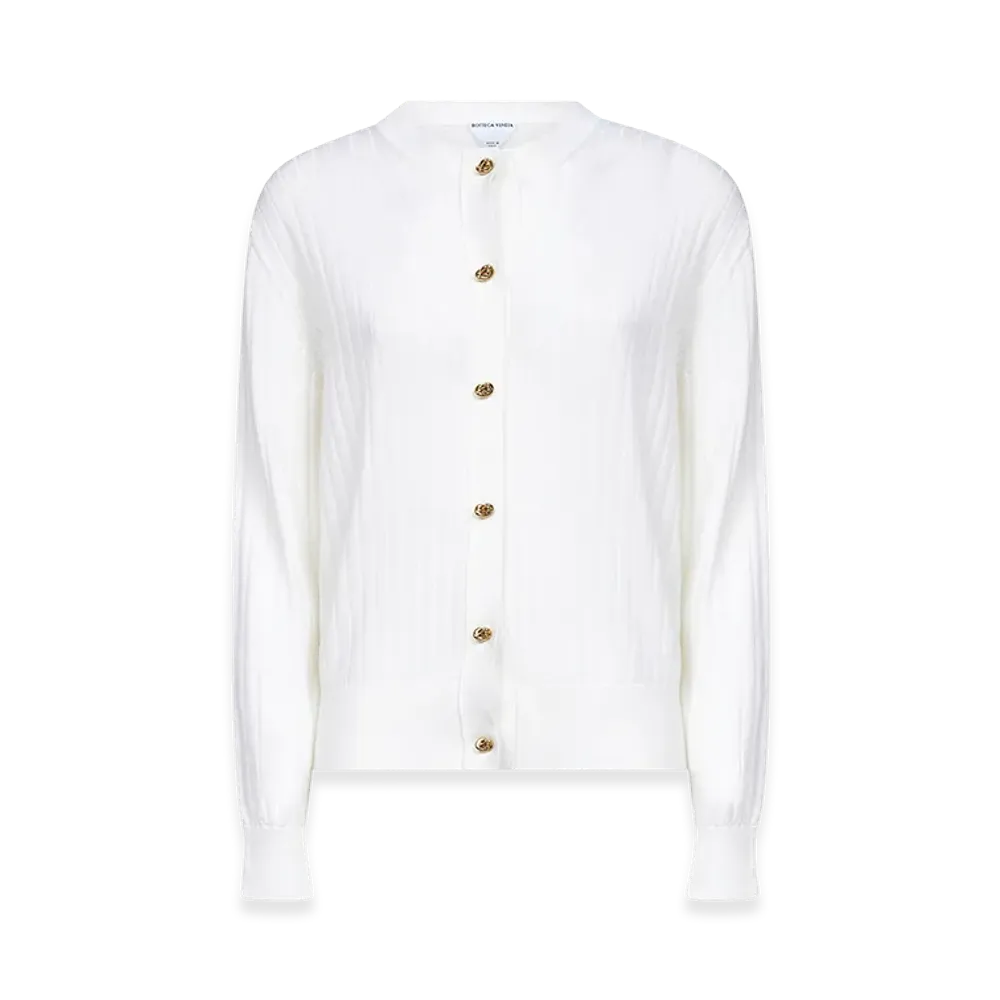 Bottega Veneta Women's Wool Cardigan "White"
