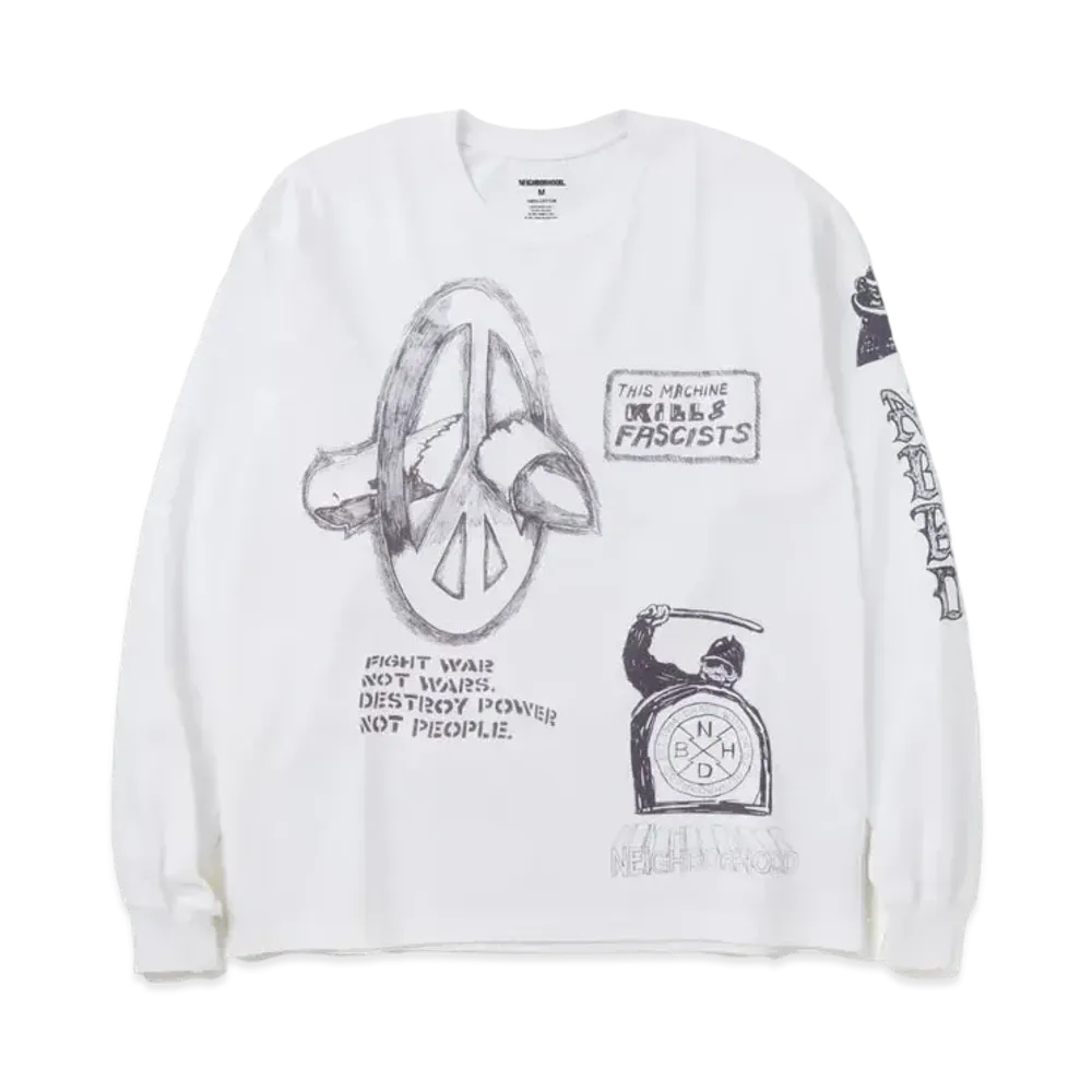 NEIGHBORHOOD NH . Tee LS-18 "White"