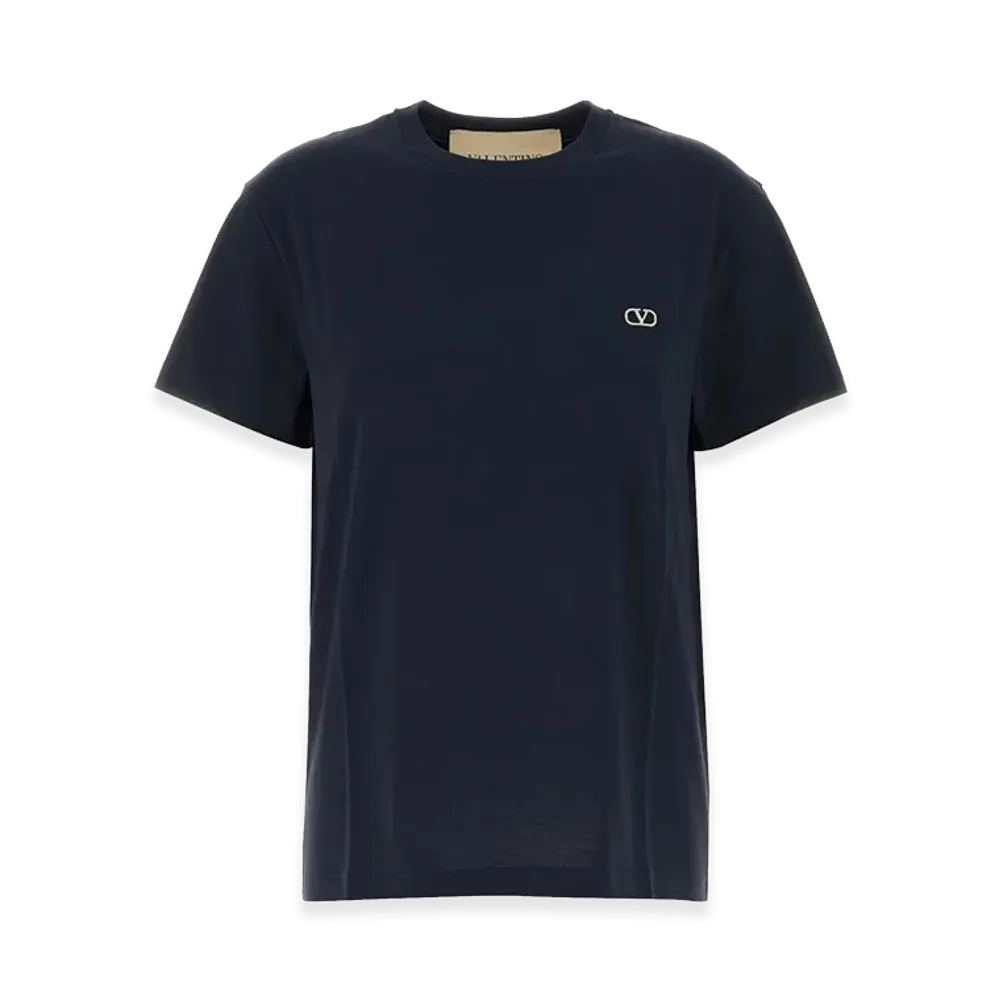 Valentino Women's Cotton T-Shirt "Midnight Blue"