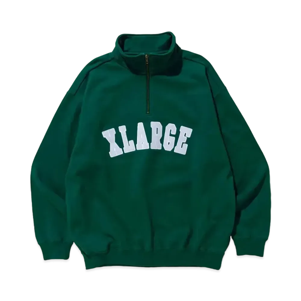XLARGE HALF ZIP PULLOVER SWEAT "Green"