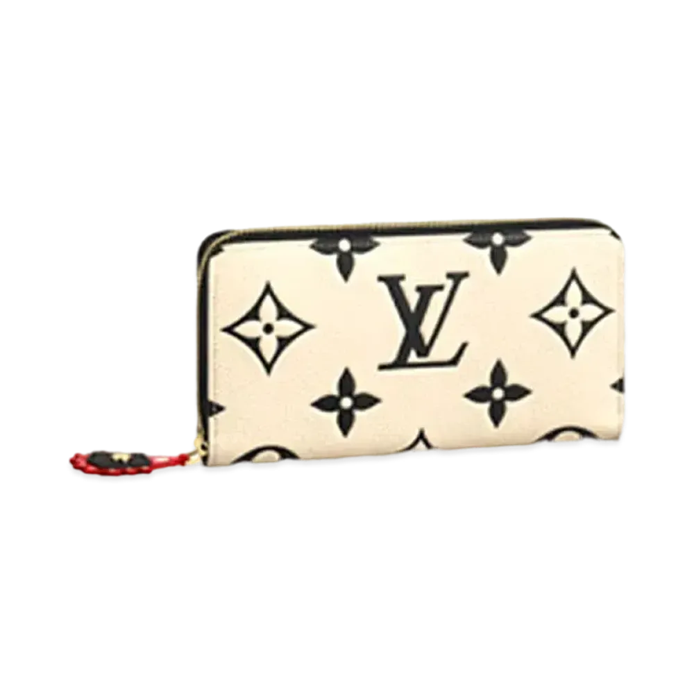 Louis Vuitton Monogram Empreinte LV Crafty Zippy Wallet "Creme"