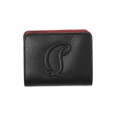 Christian Louboutin Bi-Fold Wallet with Coin Purse Compact Wallet "Black"
