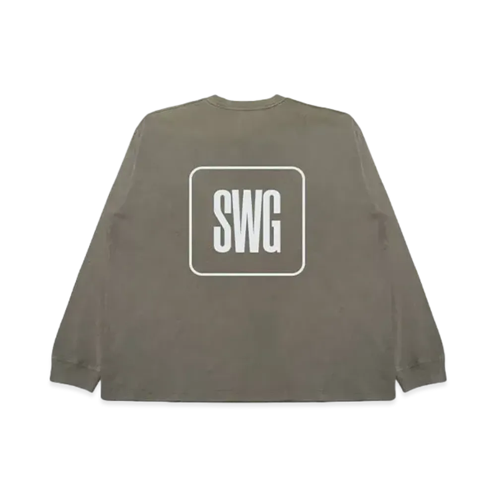SWAGGER BOX LOGO LT-SHIRT "KHAKI"