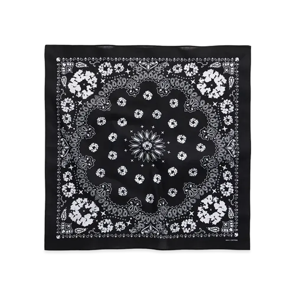 DENIM TEARS Cotton Wreath Paisley Bandana "Black"