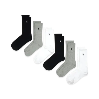 Polo Ralph Lauren 6 Pack Casual Crew Socks "Mix"