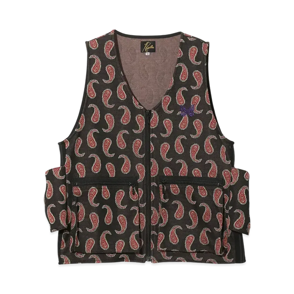 NEEDLES Radio Vest - Poly Jacquard "Black"