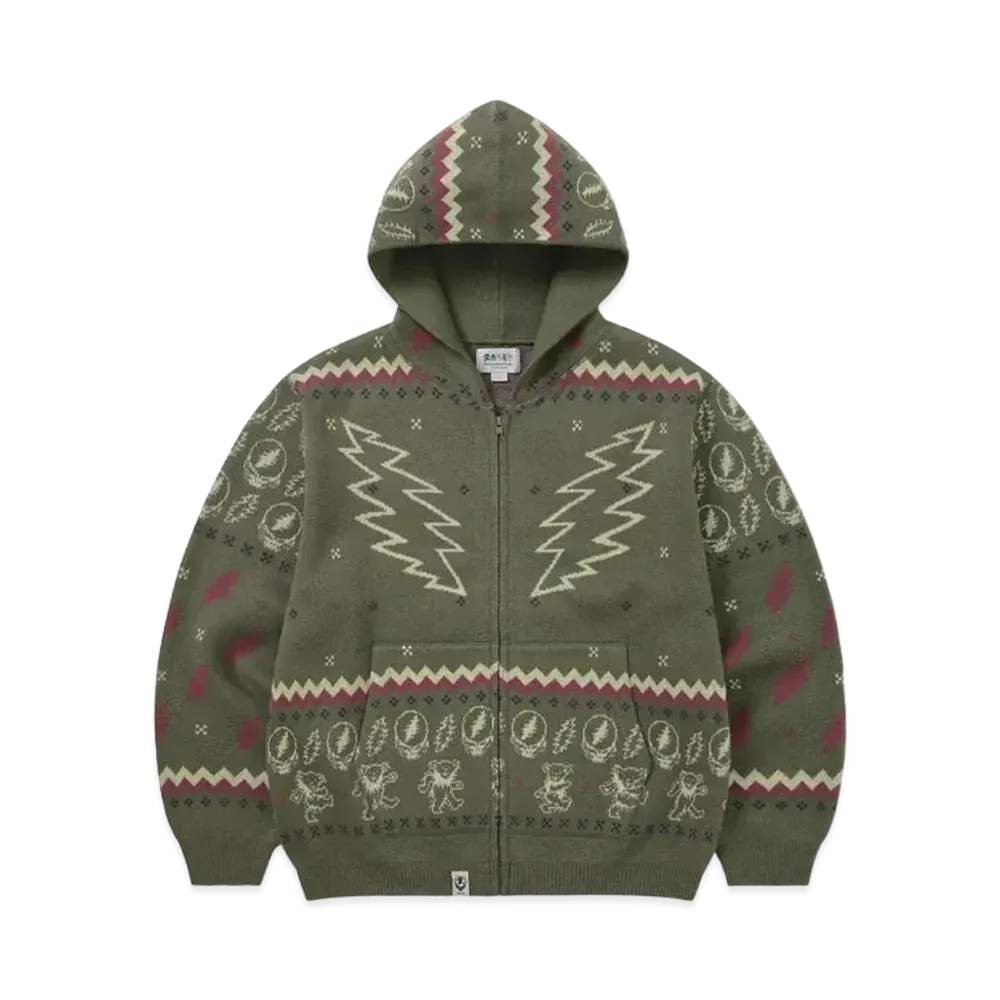 thisisneverthat GD Iconography Knit Zip Hoodie "Mud"
