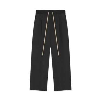 FEAR OF GOD ESSENTIALS Brushed Wool Cashmere Wide Leg Pants "Melange Black"