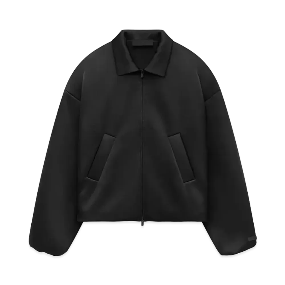 FEAR OF GOD Essentials Womens Satin Nylon Bomber Jacket "Black"